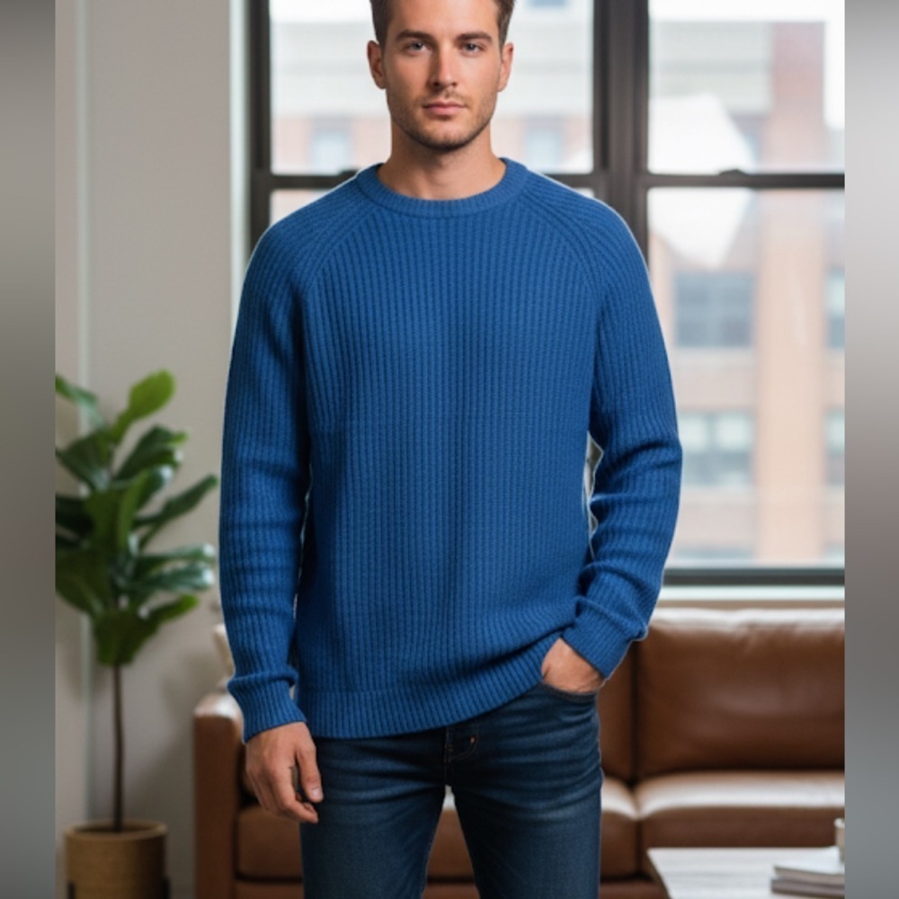 Piomba Blue Sweater for Men Size Large